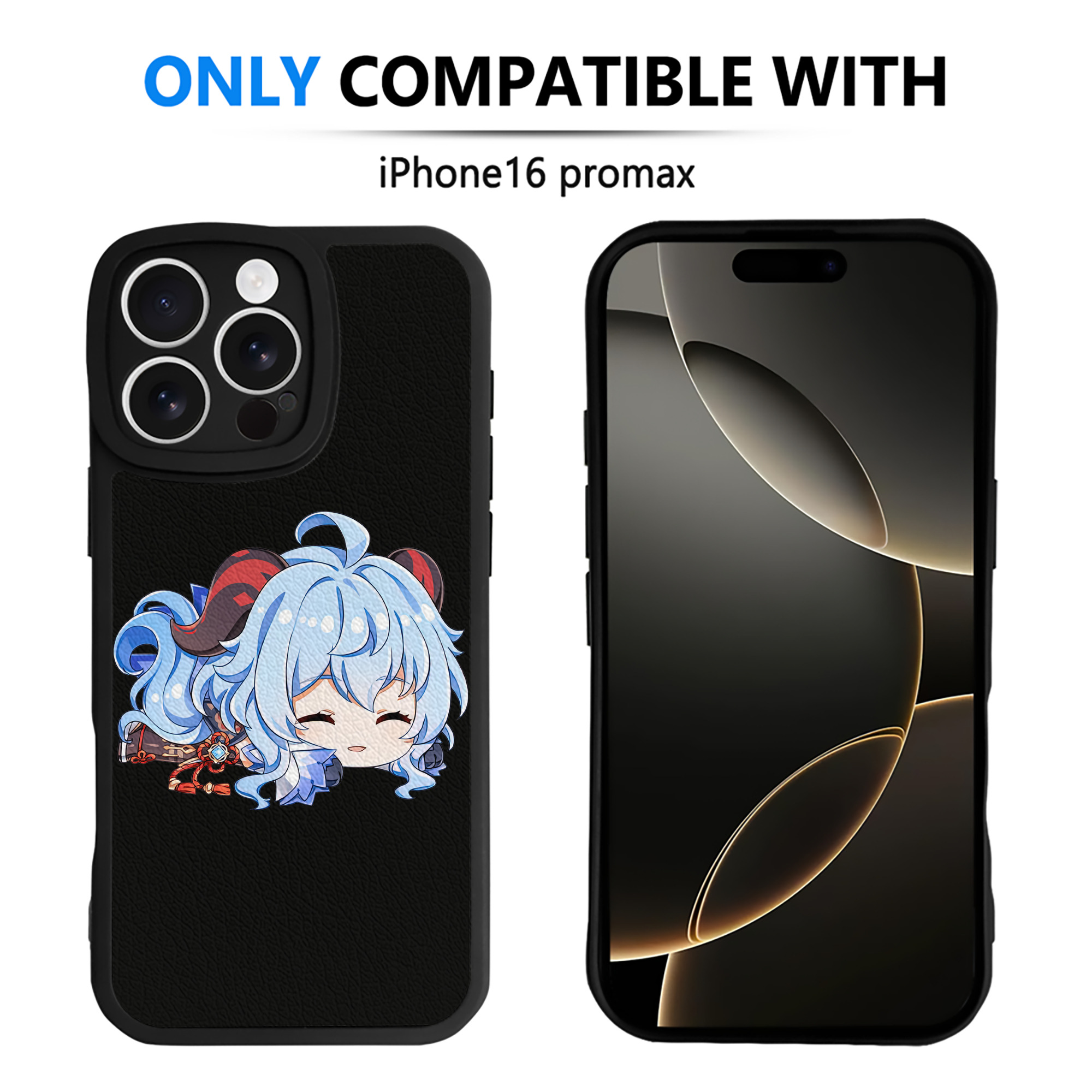 げんし神 甘雨 かんう genshin Ganyu 【iPhone 16シリーズ対応】シリコンスマホケース（レザー調） 材質：シリコン